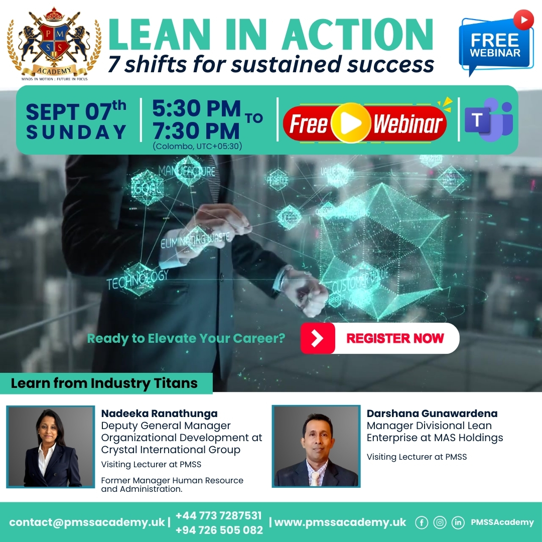 CPD Course - Lean in Action: 7 Shifts for Sustained Success