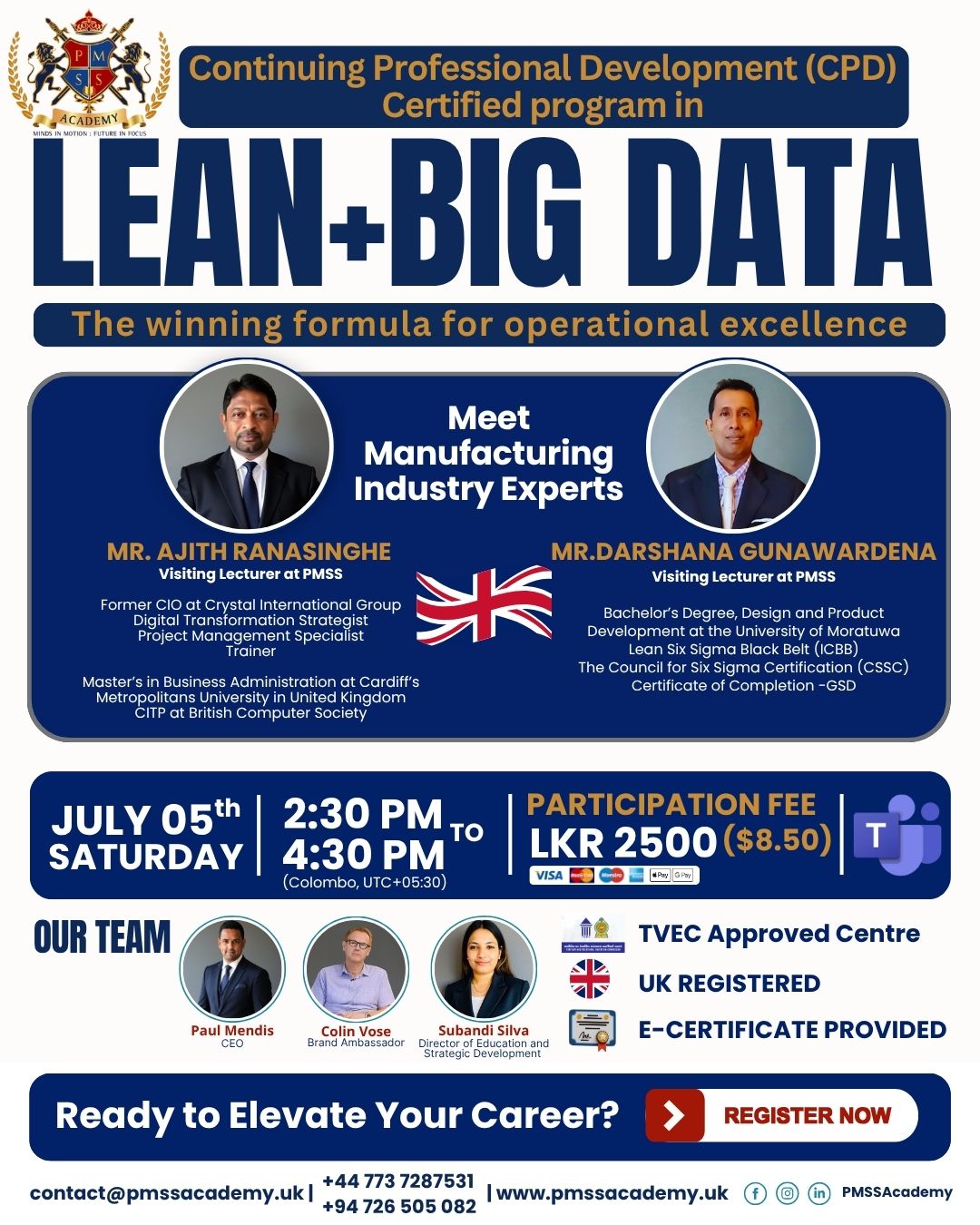 CPD Course - Lean + Big Data : The Winning Formula For Operational Excellence